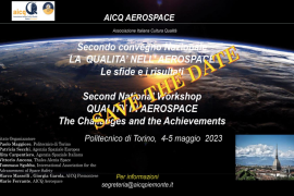 Save the Date – Secondo Convegno Nazionale “La Qualità dell’Aerospace”
