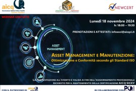 ASSET MANAGEMENT E MANUTENZIONE: Ottimizzazione e Conformità secondo gli Standard ISO